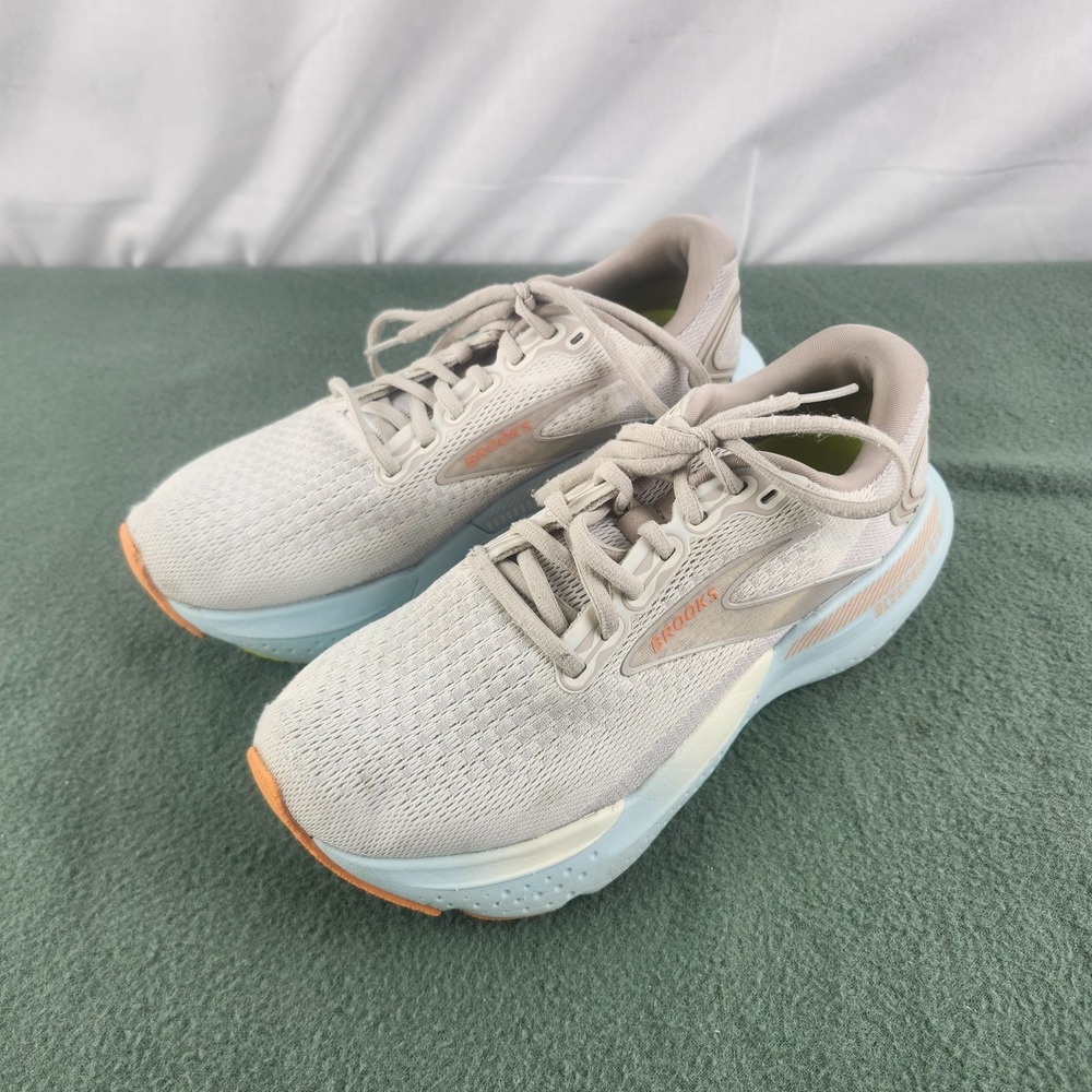 Brooks Glycerin GTS 21 Coconut Aqua Autumn Sunset Running Shoes Women's Size 8B